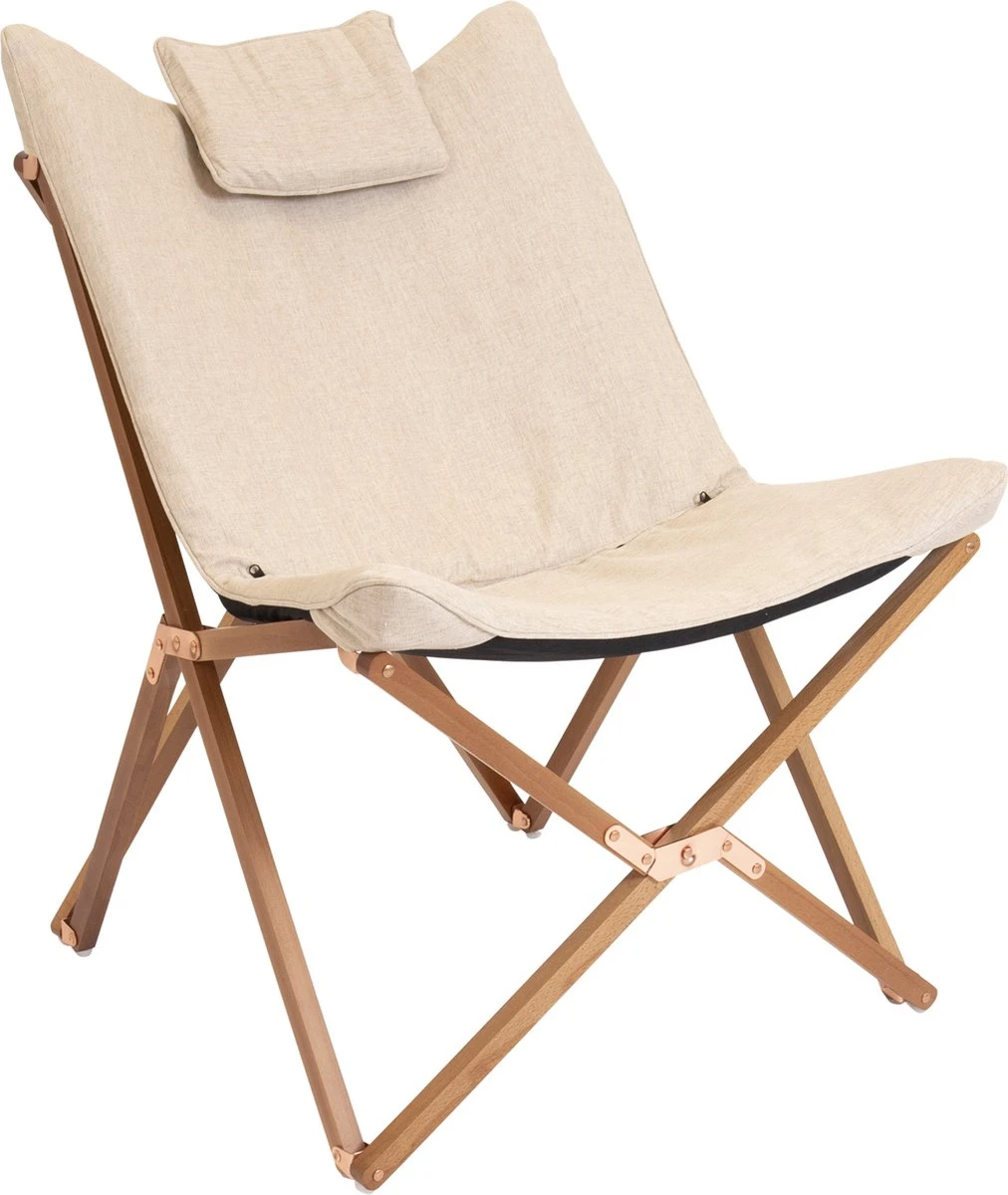 Bo-Camp Urban Outdoor Collection - Relaxstoel - Bloomsbury - M - Oxford Polyester - Beige 8 Bo-Camp Urban Outdoor Collection - Relaxstoel - Bloomsbury - M - Oxford Polyester - Beige - Afbeelding 6