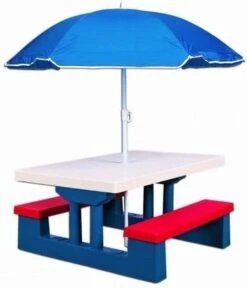 Merkloos Kinder Picknicktafel Met Parasol - Blauw 15 Merkloos Kinder Picknicktafel Met Parasol - Blauw -Buiten Kamperen 1030x1200 1