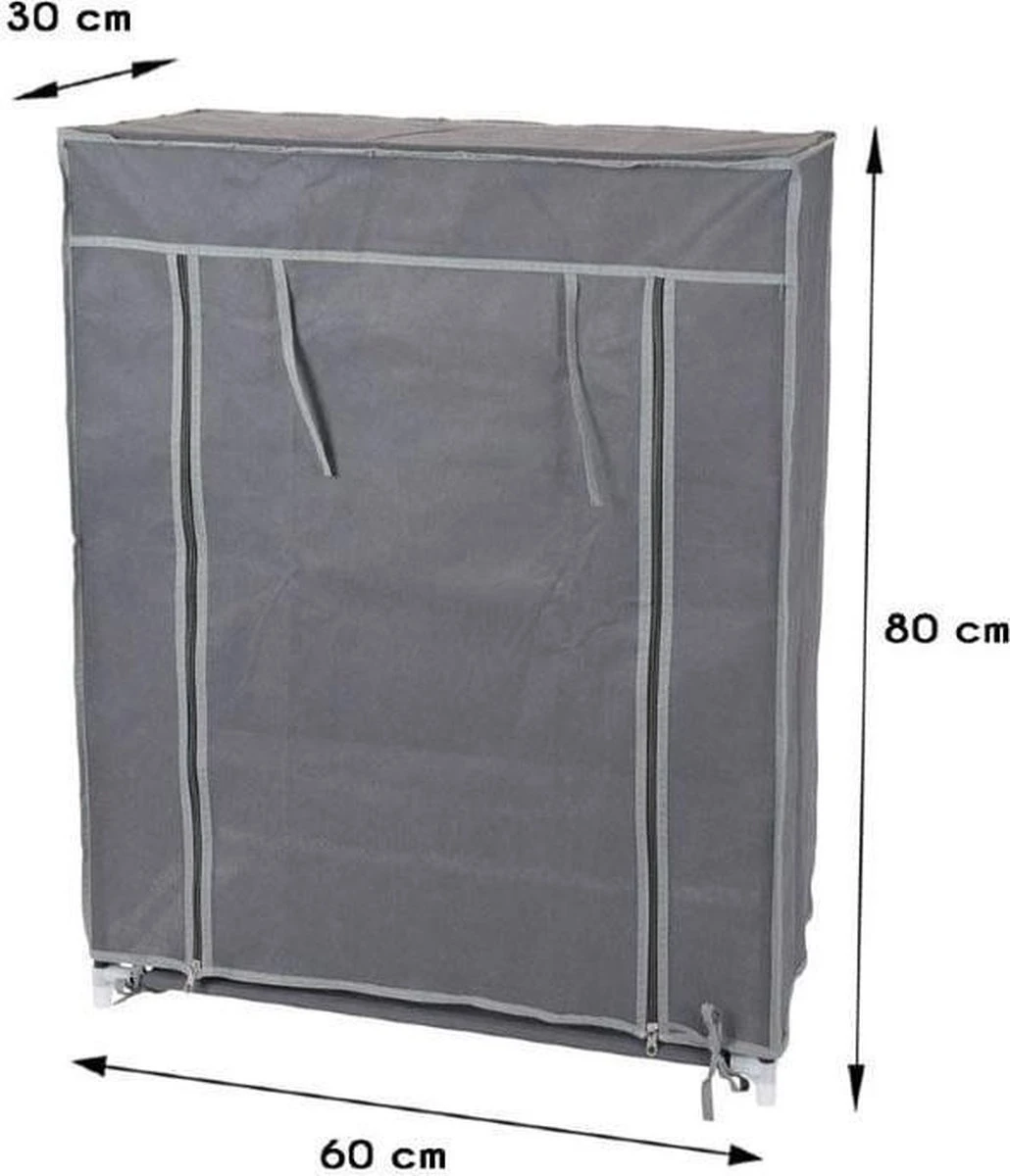 Merkloos GARDEROBE KAST - 3 SCHAPPEN - 60X30X80 CM 6 Merkloos GARDEROBE KAST - 3 SCHAPPEN - 60X30X80 CM - Afbeelding 4