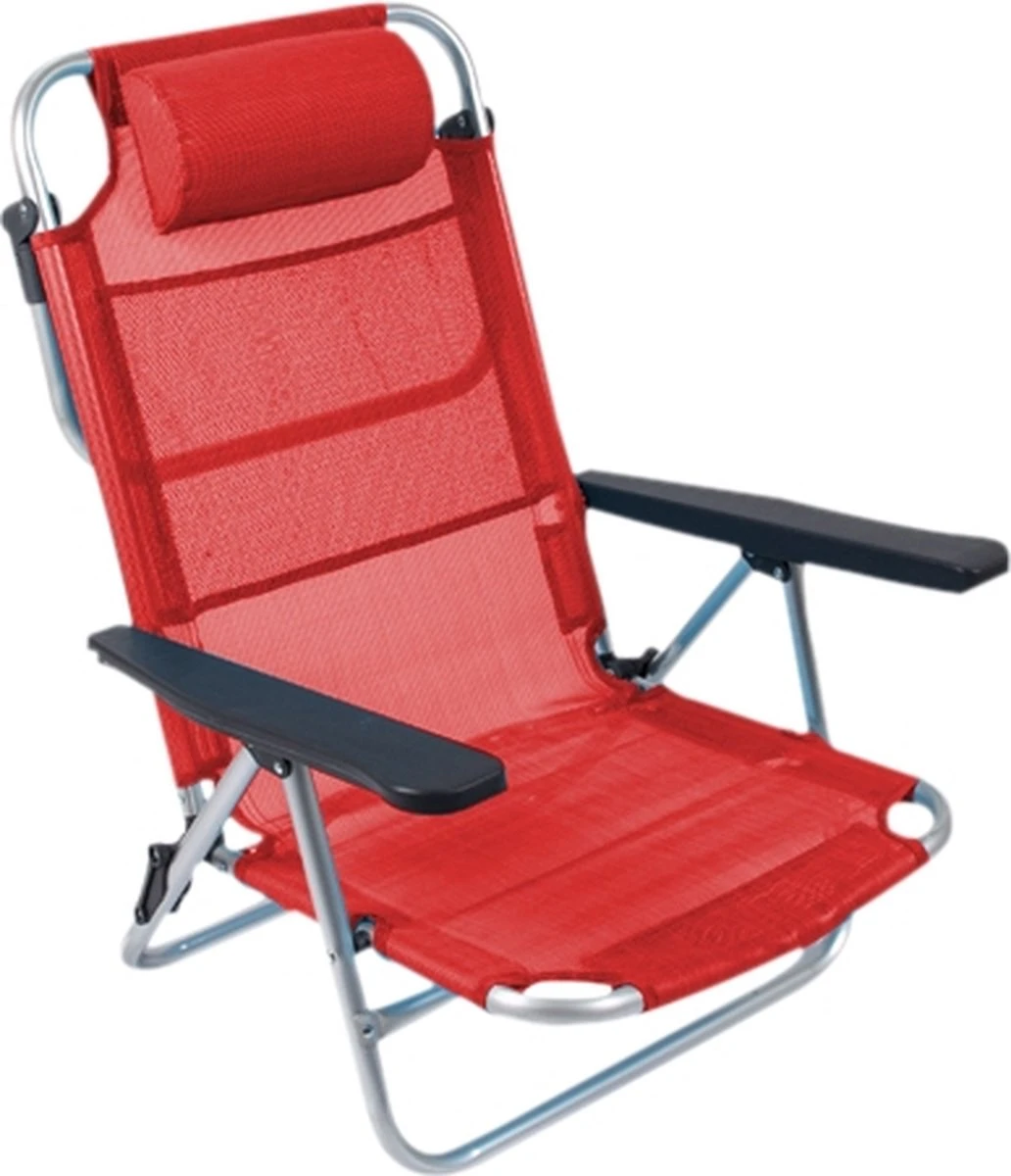 Bo-Camp Beach Chair - Monaco - Aluminium - Rood 3 Bo-Camp Beach Chair - Monaco - Aluminium - Rood