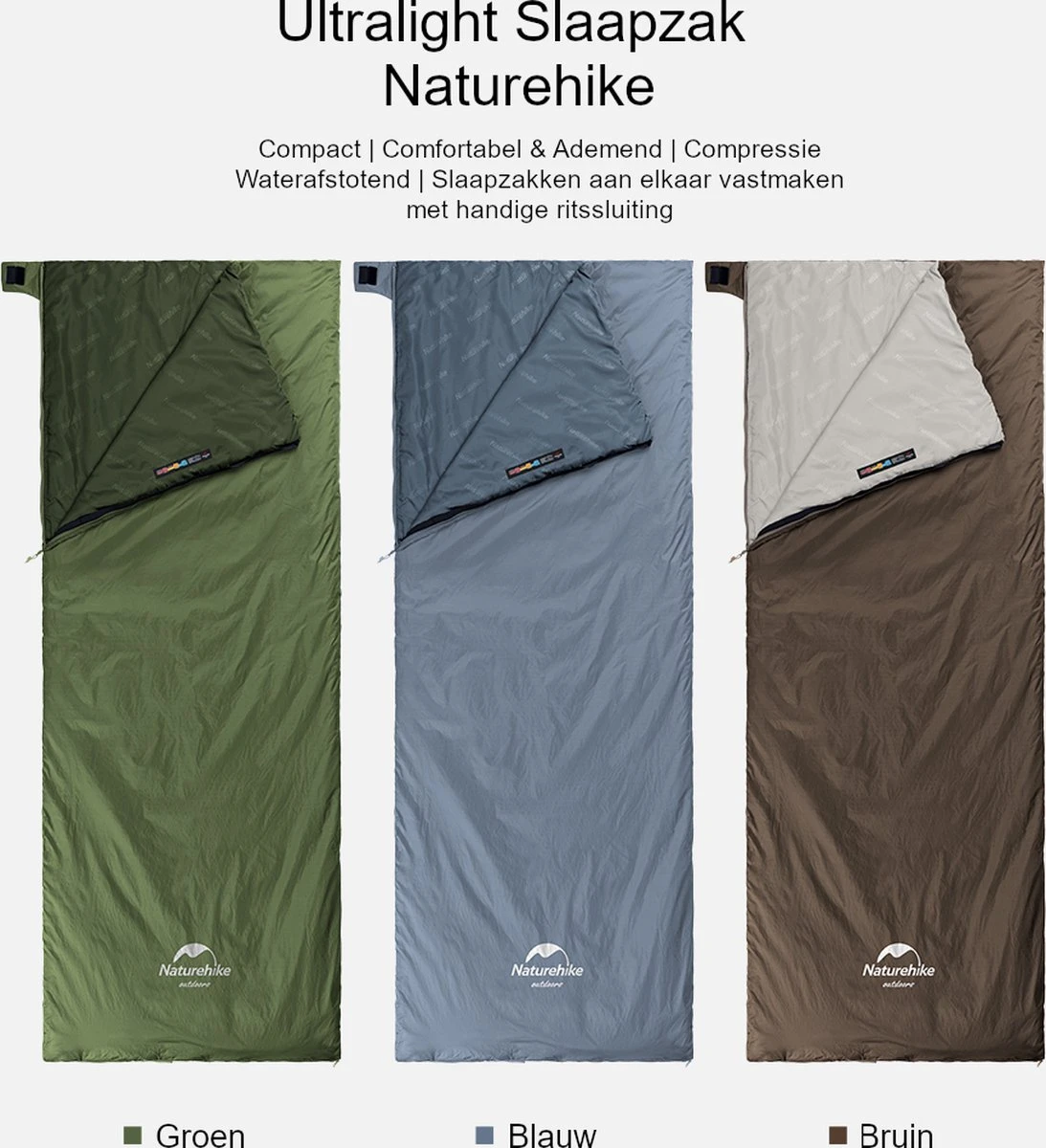 Naturehike® Slaapzak - Lichtgewicht - 205*85cm - Compact - Waterdicht - 3 Seizoenen Slaapzak Lente, Zomer & Herfst - Outdoor - Slaapzakken Volwassen & Kinderen 10 Naturehike® Slaapzak - Lichtgewicht - 205*85cm - Compact - Waterdicht - 3 Seizoenen Slaapzak Lente, Zomer & Herfst - Outdoor - Slaapzakken Volwassen & Kinderen - Afbeelding 8