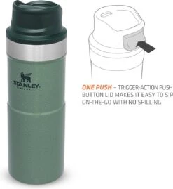Stanley Trigger-Action Travel Mug 0.35L - Thermosfles - Hammertone Green -Buiten Kamperen 1103x1200