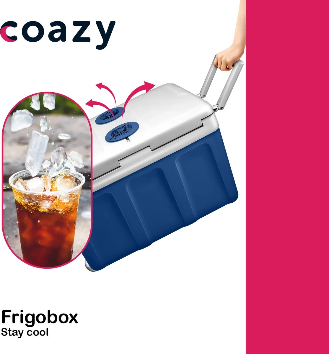 Koelbox Met Wielen Voor Auto & Camping Warm En Koud 40L - Frigobox Elektrisch 12v 230 Volt - MiniBar - Mini Koelkast | Verkoelt En Verwarmt | Eco-modus - Minibar - Mini Koelkast 7 Koelbox Met Wielen Voor Auto & Camping Warm En Koud 40L - Frigobox Elektrisch 12v 230 Volt - MiniBar - Mini Koelkast | Verkoelt En Verwarmt | Eco-modus - Minibar - Mini Koelkast - Afbeelding 5