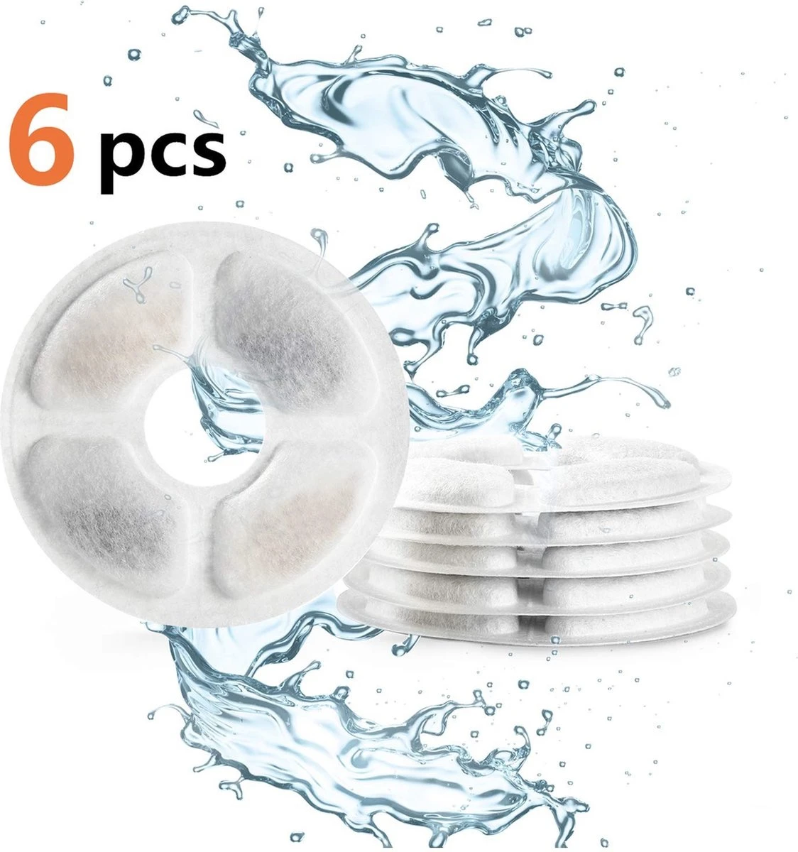 Drinkfontein Filters 6 Stuks - Navulling Kattenfontein - Water Filter - Drinkfilters - Filter Waterreservoir - Waterfilter Drinkfontein 5 Drinkfontein Filters 6 Stuks - Navulling Kattenfontein - Water Filter - Drinkfilters - Filter Waterreservoir - Waterfilter Drinkfontein - Afbeelding 3