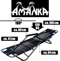 Ligstoel 180x60cm - Opvouwbaar Campingstoel Ligbed Strandstoel Tuinstoel Vouwligstoel Blauw 26 Ligstoel 180x60cm - Opvouwbaar Campingstoel Ligbed Strandstoel Tuinstoel Vouwligstoel Blauw -Buiten Kamperen 1190x1200