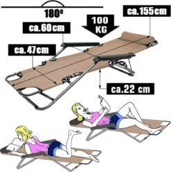 Ligstoel Opvouwbaar 155x60cm - Lichte Ligbed Relaxstoel Tuinstoel Campingstoel Strandstoel 29 Ligstoel Opvouwbaar 155x60cm - Lichte Ligbed Relaxstoel Tuinstoel Campingstoel Strandstoel -Buiten Kamperen 1196x1200