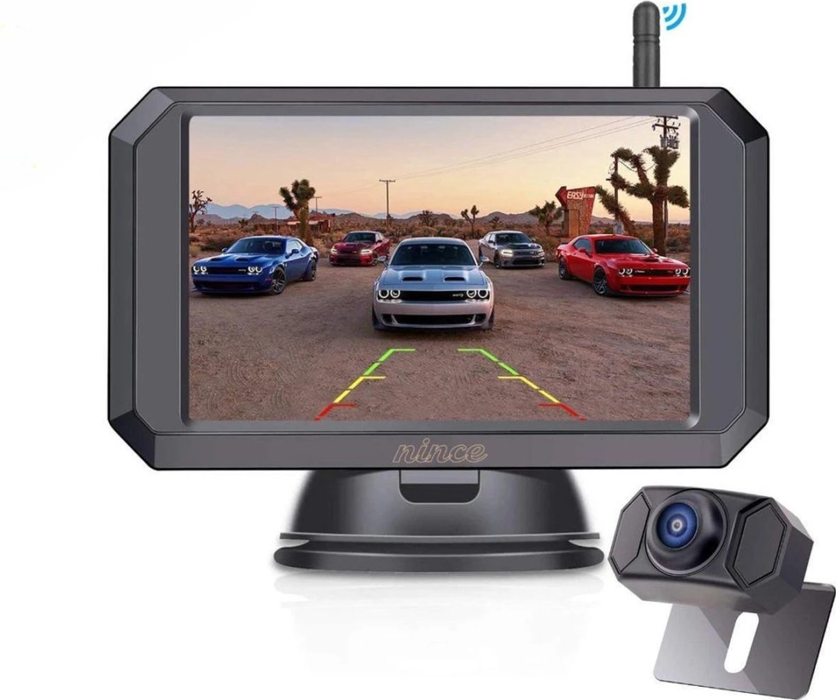 Nince ARC1 Draadloze Achteruitrijcamera Draadloos 2022 Model - 5 Inch Digitale Achteruit Rijcamera Met IR Nachtzicht - 2 Kanaals 3 Nince ARC1 Draadloze Achteruitrijcamera Draadloos 2022 Model - 5 Inch Digitale Achteruit Rijcamera Met IR Nachtzicht - 2 Kanaals