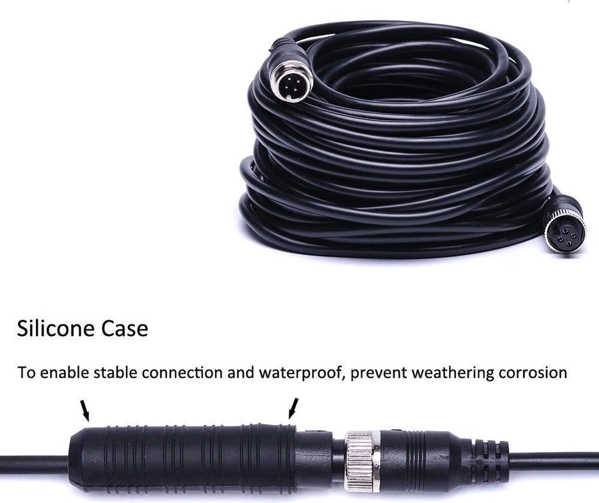 BrandWay Bedrade Achteruitrijcamera Set Met 7 Inch Scherm - Achteruitrij Camera Bedraad Voor Auto - Camper - Caravan - Vrachtwagen - Landbouw 5 BrandWay Bedrade Achteruitrijcamera Set Met 7 Inch Scherm - Achteruitrij Camera Bedraad Voor Auto - Camper - Caravan - Vrachtwagen - Landbouw - Afbeelding 3