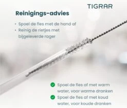 Tigrar - Waterfles - Drinkfles - Thermosfles 1 Liter Dubbelwandig - RVS - (Staal) Blauw - Incl. Extra Dop 3 Rietjes En Reiniger -Buiten Kamperen 1200x1022 8