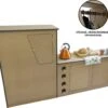 Camper Keuken MDF - Linkerkant EU - Inclusief Kledingstang + Wijnrek - Onbewerkt - Inbouw Kasten Inrichting Kampeerauto Caravan -Buiten Kamperen 1200x1028