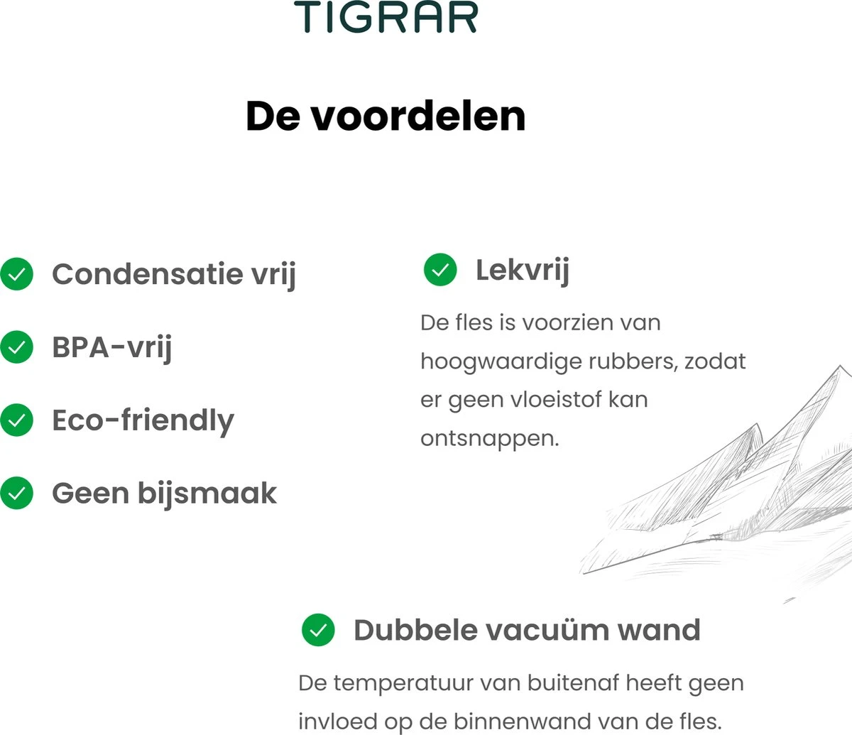 Tigrar - Drinkfles - Waterfles - Thermosfles 1 Liter - RVS - (Grafiet) Zwart - Incl. Extra Dop 3 Rietjes En Reiniger 7 Tigrar - Drinkfles - Waterfles - Thermosfles 1 Liter - RVS - (Grafiet) Zwart - Incl. Extra Dop 3 Rietjes En Reiniger - Afbeelding 5