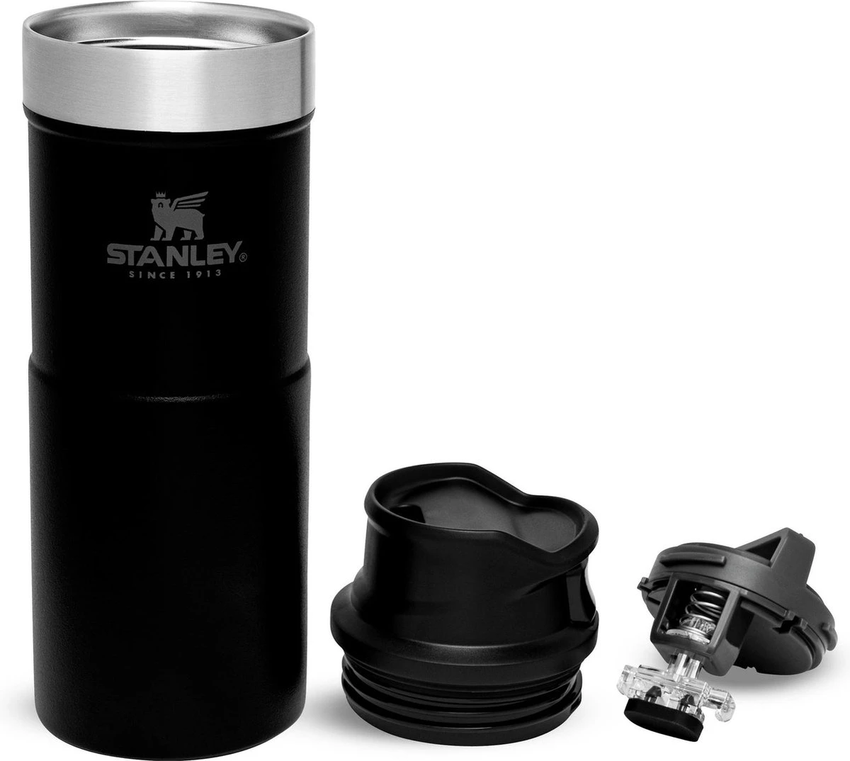 Stanley Trigger-Action Travel Mug 0.35L - Thermosfles - Matt Black 4 Stanley Trigger-Action Travel Mug 0.35L - Thermosfles - Matt Black - Afbeelding 2