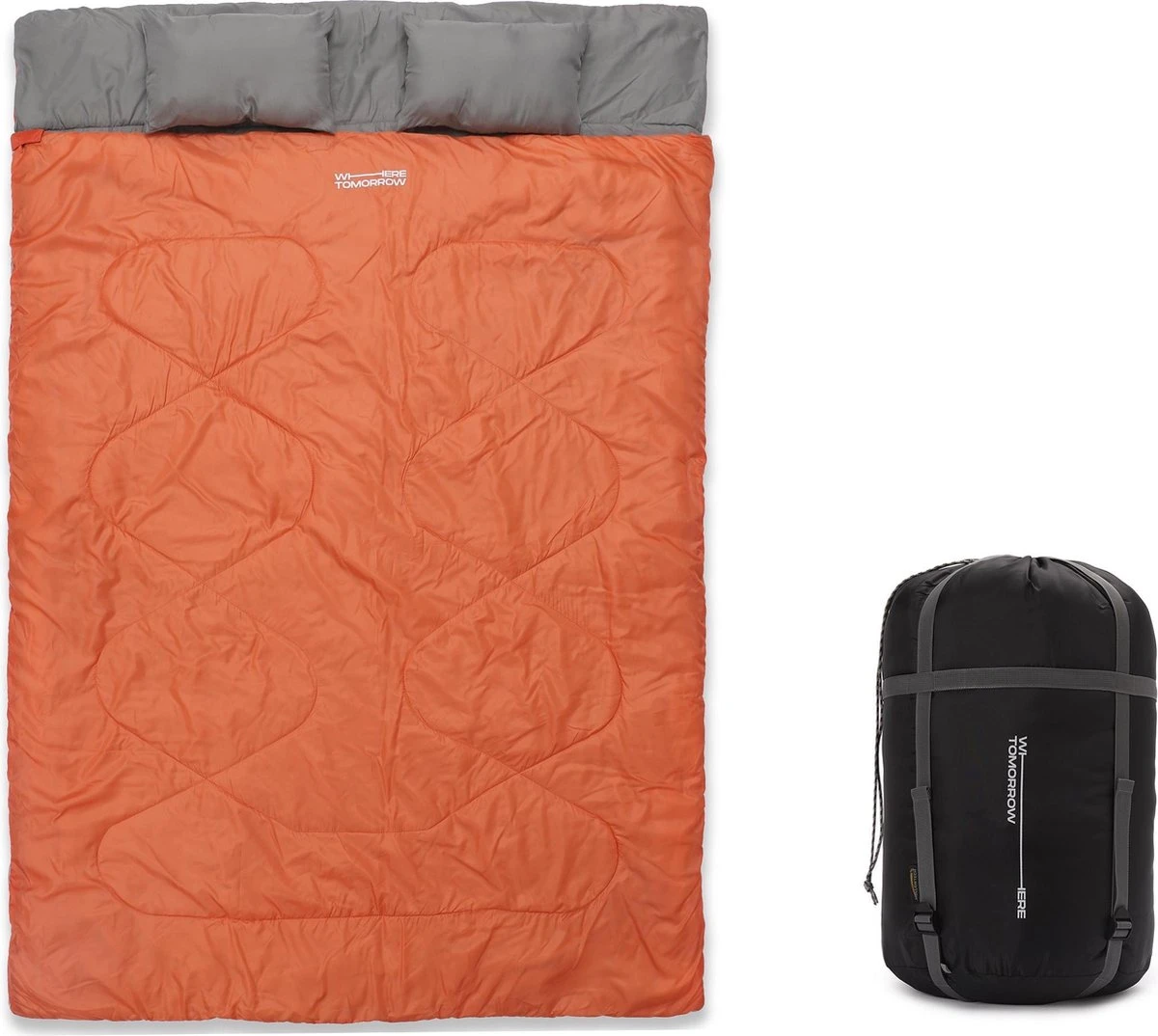 Where Tomorrow Double Slaapzak 220 X 150 Cm Diverse Kleuren - Oranje 3 Where Tomorrow Double Slaapzak 220 X 150 Cm Diverse Kleuren - Oranje