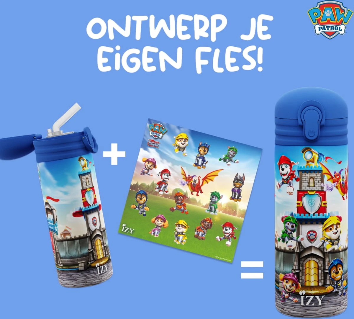 IZY Bottles X Paw Patrol - Rescue Knights | 350 ML | Kinderen | Thermosfles | Drinkfles | Waterfles | Schoolfles | Isoleerfles | Beker | Drinkbeker | Koud | Warm | Fles | Kinder | Back To School | 350ml 4 IZY Bottles X Paw Patrol - Rescue Knights | 350 ML | Kinderen | Thermosfles | Drinkfles | Waterfles | Schoolfles | Isoleerfles | Beker | Drinkbeker | Koud | Warm | Fles | Kinder | Back To School | 350ml - Afbeelding 2