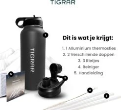 Tigrar - Drinkfles - Waterfles - Thermosfles 1 Liter - RVS - (Grafiet) Zwart - Incl. Extra Dop 3 Rietjes En Reiniger 18 Tigrar - Drinkfles - Waterfles - Thermosfles 1 Liter - RVS - (Grafiet) Zwart - Incl. Extra Dop 3 Rietjes En Reiniger -Buiten Kamperen 1200x1092 2