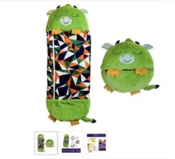 Draak Slaapzak -160 Cms | Kinderslaapzak | Slaapzak Junior | Nappers | Children Sleeping Bag | Kinderen Slaapzak | Super Soft 2 In 1 Fun Pillow &Sleepy For Boys | Draak Slaapzak | Zachte Slaapzak | Knuffel Slaapzak | 2 In 1 Slaapzak | Kinderen -Buiten Kamperen 1200x1094