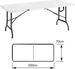 Casaria Tuintafel Opvouwbaar – Met Draaggreep 220x70 Cm – Wit 26 Casaria Tuintafel Opvouwbaar – Met Draaggreep 220x70 Cm – Wit -Buiten Kamperen 1200x1101