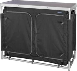 Campart Campingkeuken KI-0734 - Campingkast Groot - 4 Verstelbare Poten - Opvouwbaar En Lichtgewicht - Inclusief Opbergtas - Grijs -Buiten Kamperen 1200x1105 1