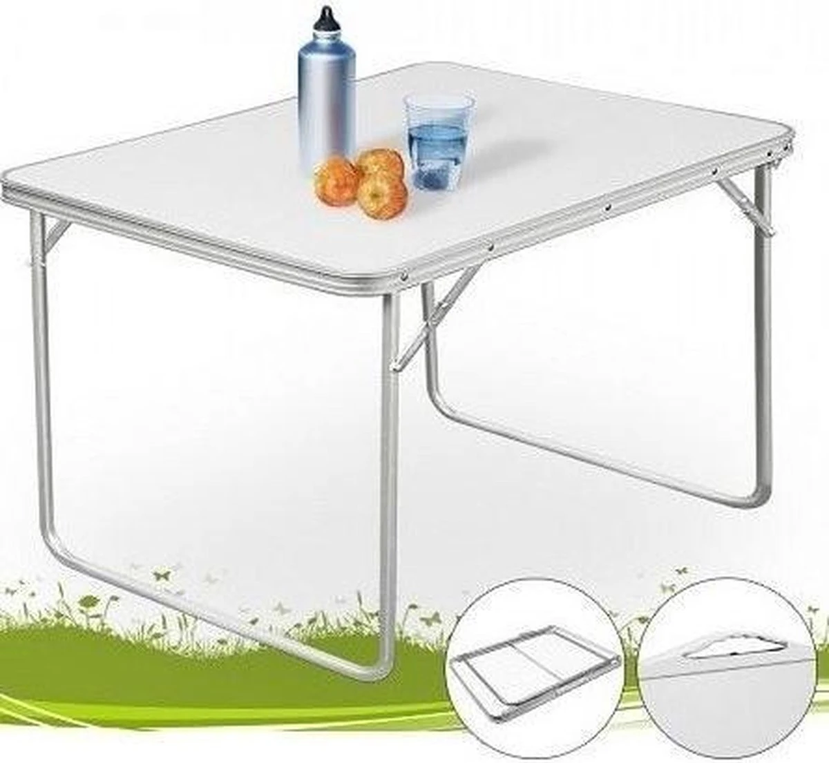 Merkloos Aluminium Inklapbare Tuintafel - Campingtafel - 80x60x68 Cm 13 Merkloos Aluminium Inklapbare Tuintafel - Campingtafel - 80x60x68 Cm - Afbeelding 11