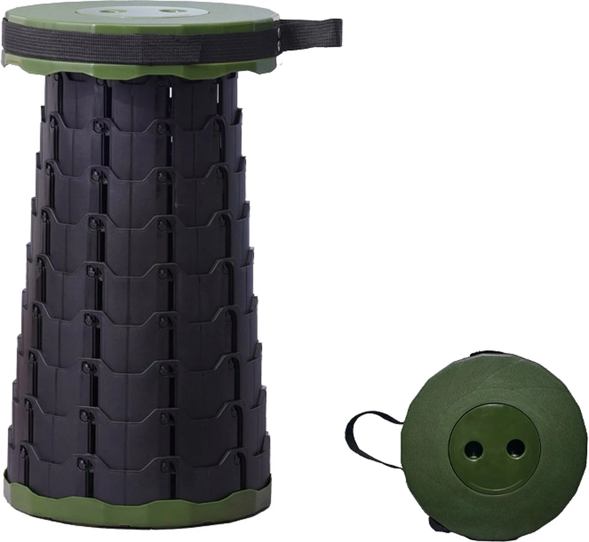 Kampeerkruk - Uitschuifbare Kruk - Military / Groen - Tot 120 Kg - Travel Stool - INCLUSIEF OPBERGZAK - Opvouwbare Campingkruk - Inklapbaar Krukje - Telescopische Kruk - Camping - Outdoor 3 Kampeerkruk - Uitschuifbare Kruk - Military / Groen - Tot 120 Kg - Travel Stool - INCLUSIEF OPBERGZAK - Opvouwbare Campingkruk - Inklapbaar Krukje - Telescopische Kruk - Camping - Outdoor