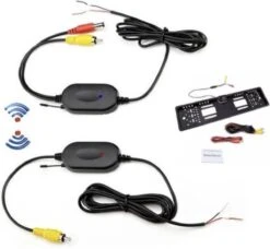 Draadloos Achteruitrijcamera 170 Graden Kijkhoek/Parkeerhulp/LED/Nachtzicht + Kentekenplaat Houder + Draadloos Module