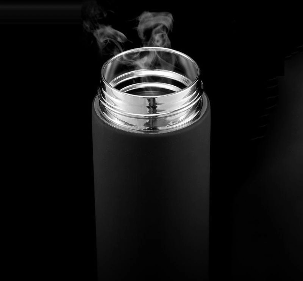 Thermosfles 500 Ml - Met Thee Filter - Mat Zwart 9 Thermosfles 500 Ml - Met Thee Filter - Mat Zwart - Afbeelding 7