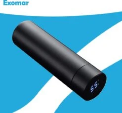 Exomar® Slimme Thermosfles Met LCD Temperatuur Display - Curver Isolatiefles 500 ML - Matte Finish - Thermosbeker - Isoleerfles - Dubbelwandige Thermosfles - Thermoskan - Travel Mug - Bidon Drinkfles - Drinkflessen - RVS - Koffiebeker - Smart Thermos -Buiten Kamperen 1200x1114 2