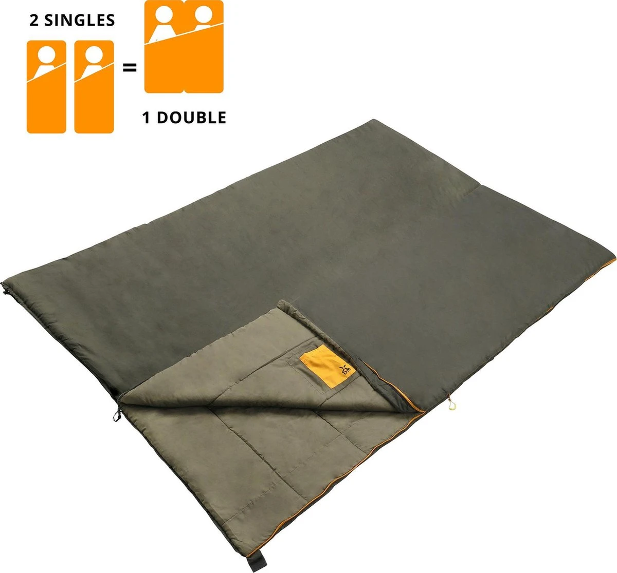 Dutch Mountains Slaapzak Vlieland XL - Grote Katoenen 210 X 80cm Lichtgewicht - Incl. Tasje En Tochtstrip -Comfortzone: 5-8 Graden- 6 Dutch Mountains Slaapzak Vlieland XL - Grote Katoenen 210 X 80cm Lichtgewicht - Incl. Tasje En Tochtstrip -Comfortzone: 5-8 Graden- - Afbeelding 4