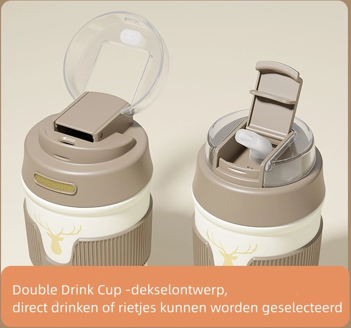 Floraweg Cup - Drinkbeker To GO- Lekvrij Dubbelwandig ,RVS 316, Thermosbeker Koffiebeker- Koffie En Thee - 400ml Waarschuw En Koud Drankje- Grijs 7 Floraweg Cup - Drinkbeker To GO- Lekvrij Dubbelwandig ,RVS 316, Thermosbeker Koffiebeker- Koffie En Thee - 400ml Waarschuw En Koud Drankje- Grijs - Afbeelding 5