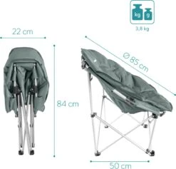 Navaris Klapstoel XXL - Campingstoel Met Opbergtas - Draagbare Stoel Voor Kamperen, Festivals En Vissen -Strandstoel - Inklapbaar - Grijs 11 Navaris Klapstoel XXL - Campingstoel Met Opbergtas - Draagbare Stoel Voor Kamperen, Festivals En Vissen -Strandstoel - Inklapbaar - Grijs -Buiten Kamperen 1200x1150 3