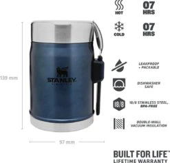 Stanley The Legendary Food Jar + Spork 0,4L - Thermosfles - Nightfall -Buiten Kamperen 1200x1151 2