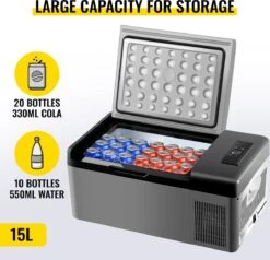 VEVOR - Coolbox - Koelbox 15L - Elektrische Coolbox - Draagbare Mini Koelkast - Draagbare Auto Vriezer 12/24Volt 11 VEVOR - Coolbox - Koelbox 15L - Elektrische Coolbox - Draagbare Mini Koelkast - Draagbare Auto Vriezer 12/24Volt -Buiten Kamperen 1200x1155 2