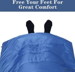 HikeMeister ® Mummy Slaapzak Kamperen Blauw Ca. 220 X 75 Cm Met Draagtas -Buiten Kamperen 1200x1162 2