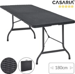 Casaria Tuintafel Opvouwbaar – Met Draaggreep 180x75 Cm – Zwart 15 Casaria Tuintafel Opvouwbaar – Met Draaggreep 180x75 Cm – Zwart -Buiten Kamperen 1200x1180 1