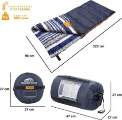 Dutch Mountains Slaapzak Goeree XL - Extra Groot 220x90cm - Katoenen Binnenkant - Aanritsbaar - Tochtstrip En Compressiehoes 13 Dutch Mountains Slaapzak Goeree XL - Extra Groot 220x90cm - Katoenen Binnenkant - Aanritsbaar - Tochtstrip En Compressiehoes -Buiten Kamperen 1200x1182 2