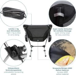 Smartpeas Camping Stoel Van Stevig 600D Polyester En Aluminium - Lichtgewicht En Opvouwbaar - Camping Gadget Inclusief Zijzakken +Plus: Strandmat & Draagtas -Buiten Kamperen 1200x1186 1