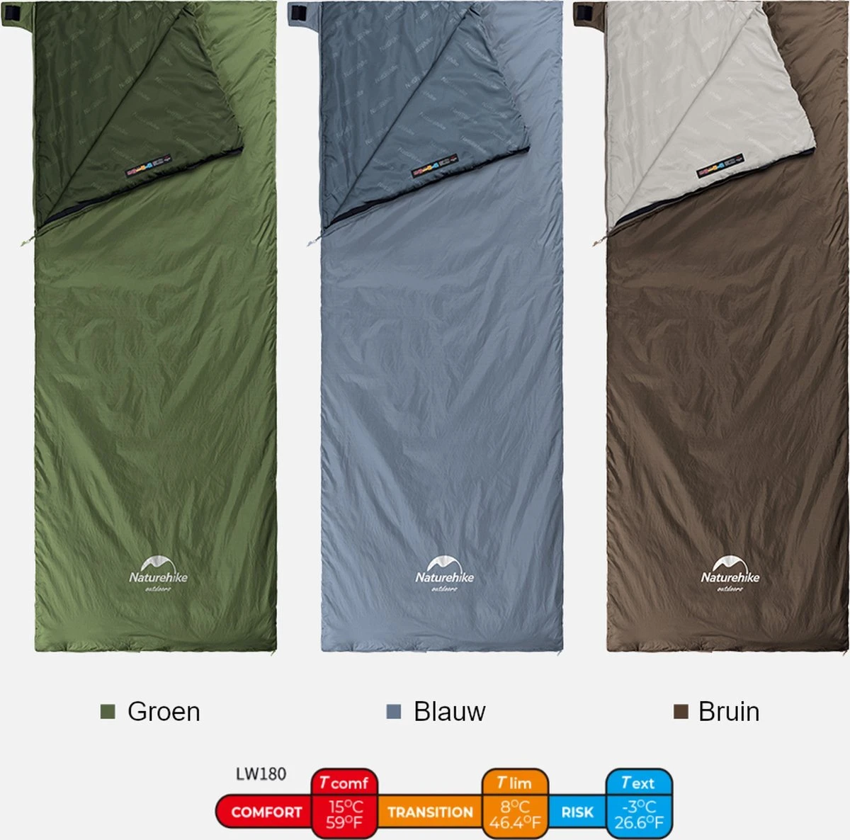 Naturehike® Slaapzak - Lichtgewicht - 190*75cm - Compact - Waterdicht - 3 Seizoenen Slaapzak Lente, Zomer & Herfst - Outdoor - Slaapzakken Volwassen & Kinderen 9 Naturehike® Slaapzak - Lichtgewicht - 190*75cm - Compact - Waterdicht - 3 Seizoenen Slaapzak Lente, Zomer & Herfst - Outdoor - Slaapzakken Volwassen & Kinderen - Afbeelding 7