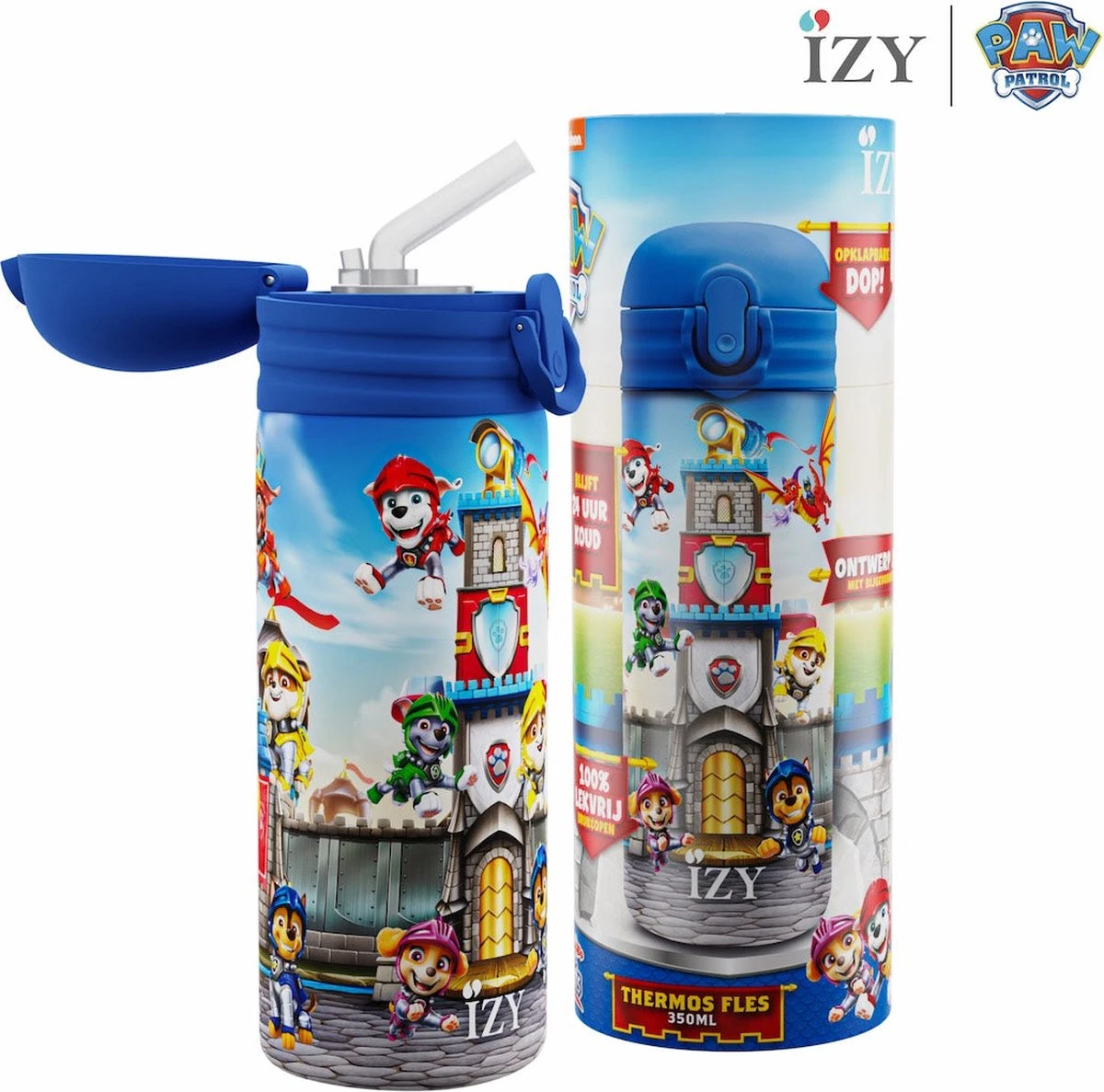 IZY Bottles X Paw Patrol - Rescue Knights | 350 ML | Kinderen | Thermosfles | Drinkfles | Waterfles | Schoolfles | Isoleerfles | Beker | Drinkbeker | Koud | Warm | Fles | Kinder | Back To School | 350ml 3 IZY Bottles X Paw Patrol - Rescue Knights | 350 ML | Kinderen | Thermosfles | Drinkfles | Waterfles | Schoolfles | Isoleerfles | Beker | Drinkbeker | Koud | Warm | Fles | Kinder | Back To School | 350ml