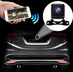 Merkloos Auto WiFi Draadloze Achteruitrijcamera Back-up Achteruitrijcamera Groothoek Blind Spot Camera
