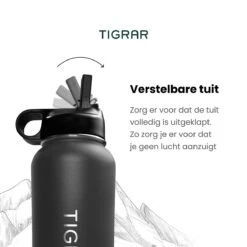 Tigrar - Drinkfles - Waterfles - Thermosfles 1 Liter - RVS - (Grafiet) Zwart - Incl. Extra Dop 3 Rietjes En Reiniger 15 Tigrar - Drinkfles - Waterfles - Thermosfles 1 Liter - RVS - (Grafiet) Zwart - Incl. Extra Dop 3 Rietjes En Reiniger -Buiten Kamperen 1200x1200 1010