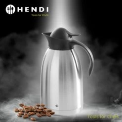 Hendi Thermoskan 2 Liter - Isoleerkan Met Drukknop - Zwart - Ø14,5x(H)26cm -Buiten Kamperen 1200x1200 1036