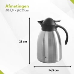 Hendi Thermoskan 1,5 Liter - Isoleerkan Met Drukknop - Zwart - Ø14,5x(H)23cm 12 Hendi Thermoskan 1,5 Liter - Isoleerkan Met Drukknop - Zwart - Ø14,5x(H)23cm -Buiten Kamperen 1200x1200 1038