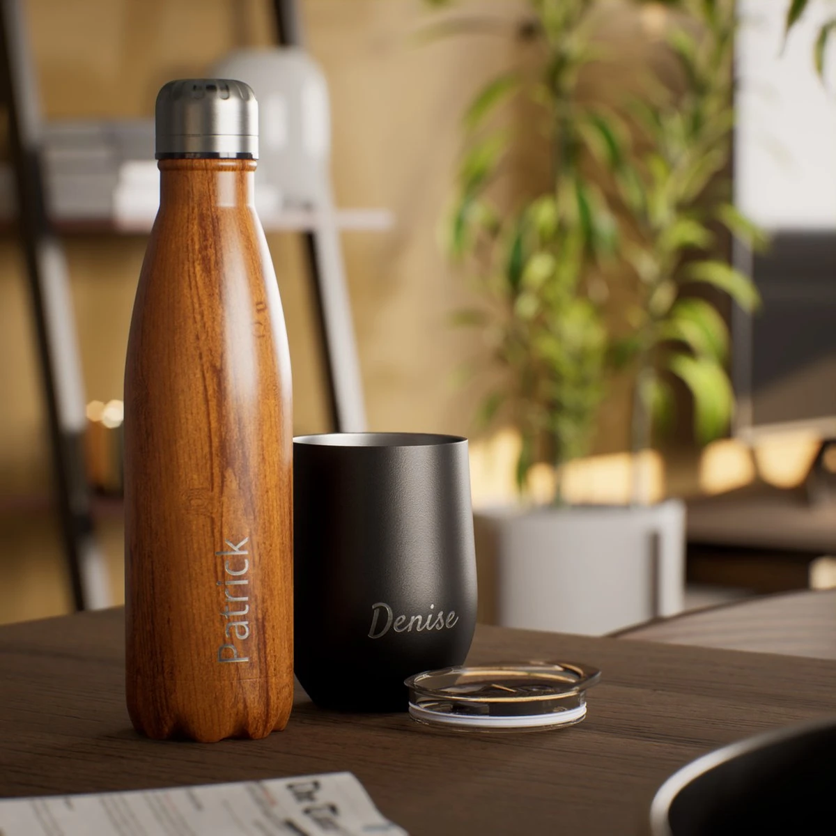 TIGR Cups - Drinkbekers - Thermosbekers - RVS - Set Van 2 - 350ml - Zwart/Rosé Goud 7 TIGR Cups - Drinkbekers - Thermosbekers - RVS - Set Van 2 - 350ml - Zwart/Rosé Goud - Afbeelding 5