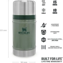 Stanley The Legendary Classic Food Jar 0,7L - Thermosfles - Hammertone Green 26 Stanley The Legendary Classic Food Jar 0,7L - Thermosfles - Hammertone Green -Buiten Kamperen 1200x1200 1388