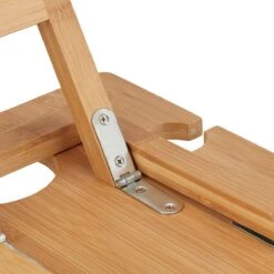 Relaxdays Opvouwbare Picknick Wijntafel - 4 Wijnglazenhouders - Bamboe Dienbladtafel Klein -Buiten Kamperen 1200x1200 312