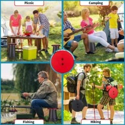 Kampeerkruk - Uitschuifbare Kruk - Rood/Zwart- Tot 120 Kg - Travel Stool - Opvouwbare Campingkruk - Inklapbaar Krukje - Telescopische Kruk - Camping - Outdoor 17 Kampeerkruk - Uitschuifbare Kruk - Rood/Zwart- Tot 120 Kg - Travel Stool - Opvouwbare Campingkruk - Inklapbaar Krukje - Telescopische Kruk - Camping - Outdoor -Buiten Kamperen 1200x1200 35