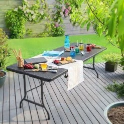 Casaria Tuintafel Opvouwbaar – Met Draaggreep 180x75 Cm – Zwart 17 Casaria Tuintafel Opvouwbaar – Met Draaggreep 180x75 Cm – Zwart -Buiten Kamperen 1200x1200 350