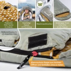 Skandika Dundee Flannel-R Slaapzak – Slaapzakken – Slaapzakken Volwassen - Maat M – Unisex - Katoen, Luxe Kwaliteit, Dubbele Slaapzak, 3 Seizoenen, Tot -20°C - 220 X 80 Cm - Outdoor Kampeerslaapzak – Ritssluiting Rechts - Grijs/geel 11 Skandika Dundee Flannel-R Slaapzak – Slaapzakken – Slaapzakken Volwassen - Maat M – Unisex - Katoen, Luxe Kwaliteit, Dubbele Slaapzak, 3 Seizoenen, Tot -20°C - 220 X 80 Cm - Outdoor Kampeerslaapzak – Ritssluiting Rechts - Grijs/geel -Buiten Kamperen 1200x1200 524