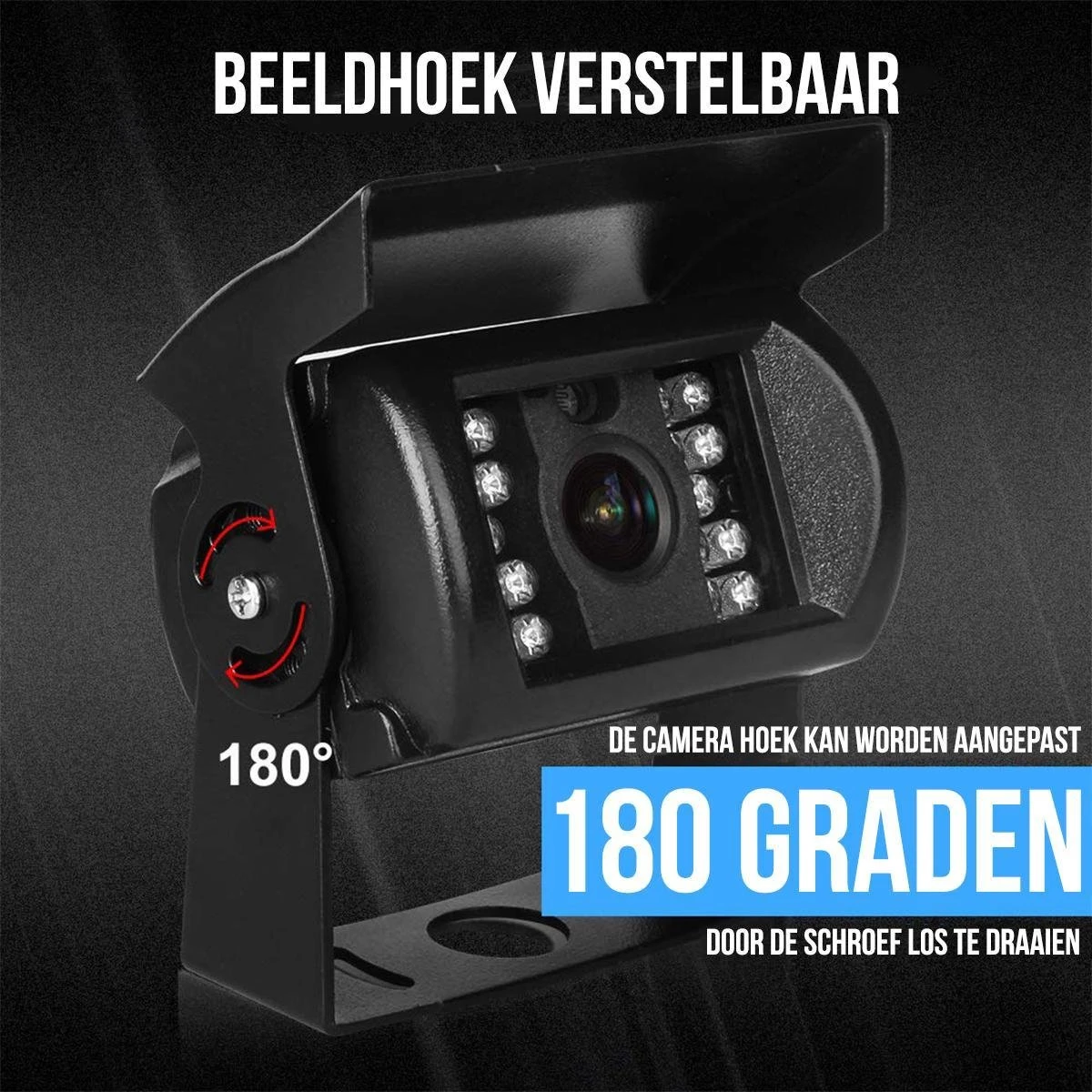 Strex Achteruitrijcamera Set Bedraad Met 2 Camera's (tegelijk Bekijken) - 7" Scherm - 18LED Nachtzicht 15m - IP67 Waterdicht - Achteruitrij Camera 7 Strex Achteruitrijcamera Set Bedraad Met 2 Camera's (tegelijk Bekijken) - 7" Scherm - 18LED Nachtzicht 15m - IP67 Waterdicht - Achteruitrij Camera - Afbeelding 5