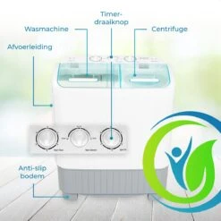 XatiX - Mini Wasmachine Met Dubbele Trommel 5,6 Kg - Toerental 1400 15 XatiX - Mini Wasmachine Met Dubbele Trommel 5,6 Kg - Toerental 1400 -Buiten Kamperen 1200x1200 731